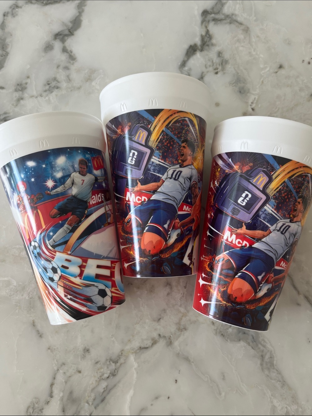 McDonald's FIFA World Cup reusable cups: David Beckham or Christian Pulisic ⚽️